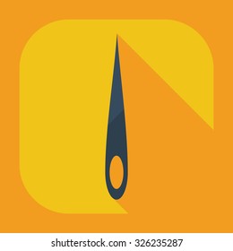 Flat modern design with shadow icons needle