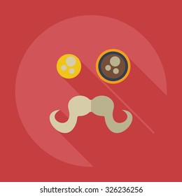 Flat modern design with shadow icons grimace 