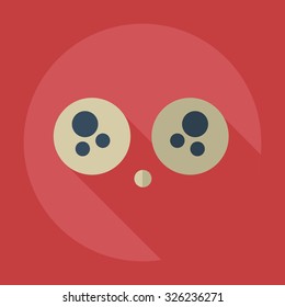Flat modern design with shadow icons Sad smiley