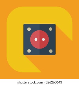 Flat modern design with shadow icons socket