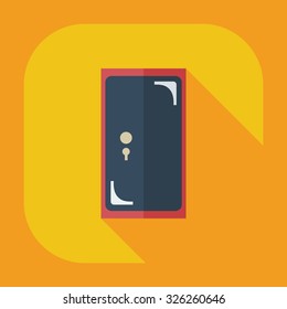 Flat modern design with shadow icons door