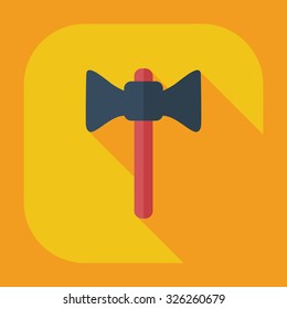 Flat modern design with shadow icons axe