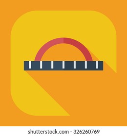 Flat modern design with shadow icons ruler