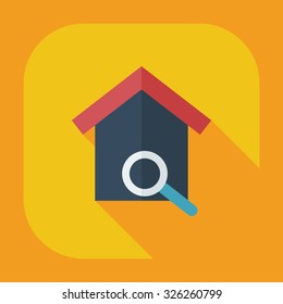 Flat modern design with shadow icons nesting box