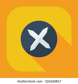 Flat modern design with shadow icons screw