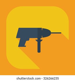 Flat modern design with shadow icons 