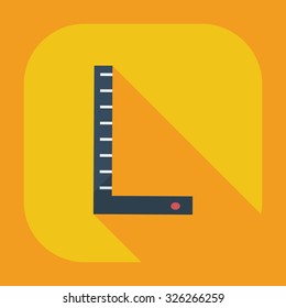 Flat modern design with shadow icons construction line
