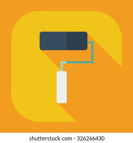 Flat modern design with shadow icons roller
