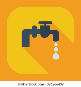 Flat modern design with shadow icons tap