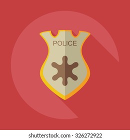 Flat modern design with shadow icons certificate icon sheriff