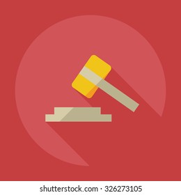 Flat modern design with shadow icons law