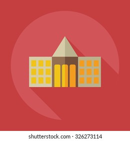 Flat modern design with shadow icons court