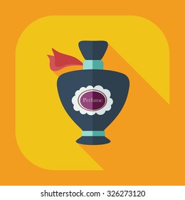 Flat modern design with shadow icons perfume