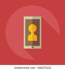 Flat modern design with shadow icons phone
