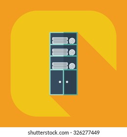 Flat modern design with shadow icons towel