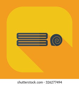 Flat modern design with shadow icons towel