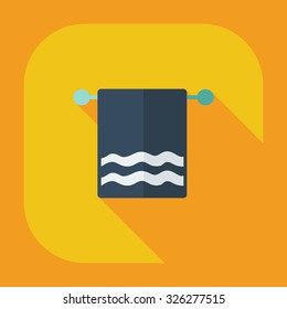 Flat modern design with shadow icons towel