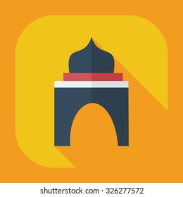 Flat modern design with shadow icons mosque