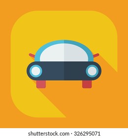 Flat modern design with shadow icons car