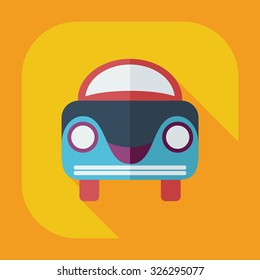 Flat modern design with shadow icons car