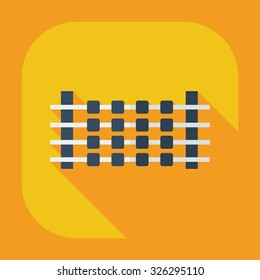 Flat modern design with shadow icons shashlik
