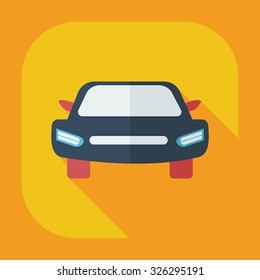 Flat modern design with shadow icons car