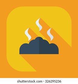 Flat modern design with shadow icons coals