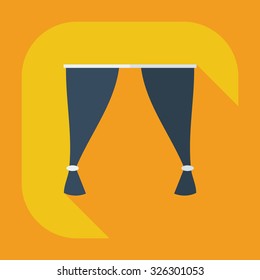 Flat modern design with shadow icons window