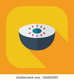 Flat modern design with shadow icons melon
