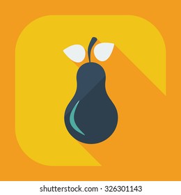Flat modern design with shadow icons pear