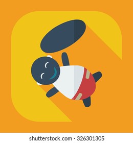 Flat modern design with shadow icons children