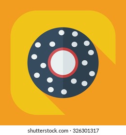 Flat modern design with shadow icons saucer