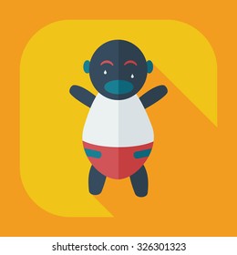 Flat modern design with shadow icons children
