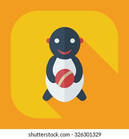 Flat modern design with shadow icons children
