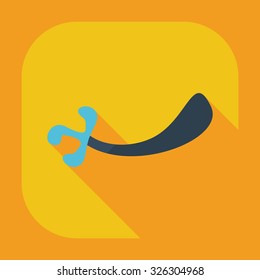 Flat modern design with shadow icons sword