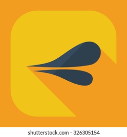 Flat modern design with shadow icons lips
