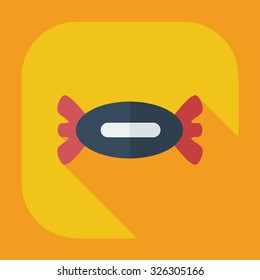 Flat modern design with shadow icons sweet