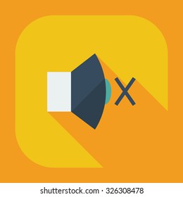 Flat modern design with shadow icons sound