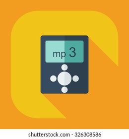 Flat modern design with shadow icons mp3
