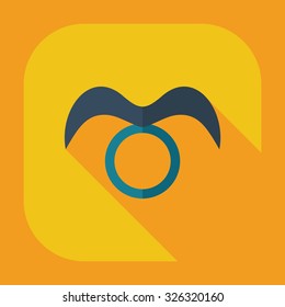 Flat modern design with shadow icons Taurus