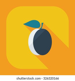 Flat modern design with shadow icons peach