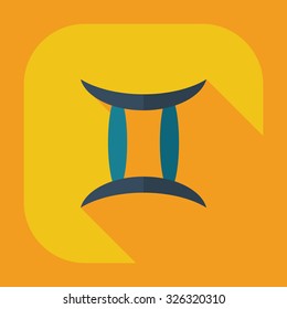Flat modern design with shadow icons Gemini