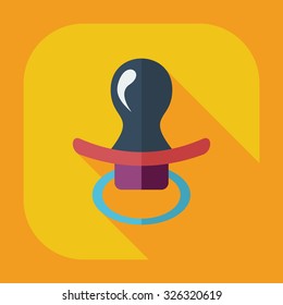 Flat modern design with shadow icons soother