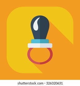 Flat modern design with shadow icons soother