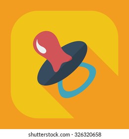 Flat modern design with shadow icons soother