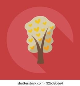Flat modern design with shadow icons family tree