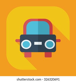 Flat modern design with shadow icons car