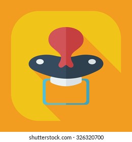Flat modern design with shadow icons soother
