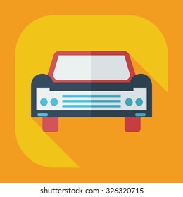 Flat modern design with shadow icons car