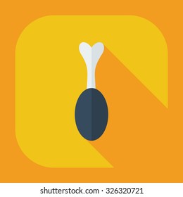 Flat modern design with shadow icons meat